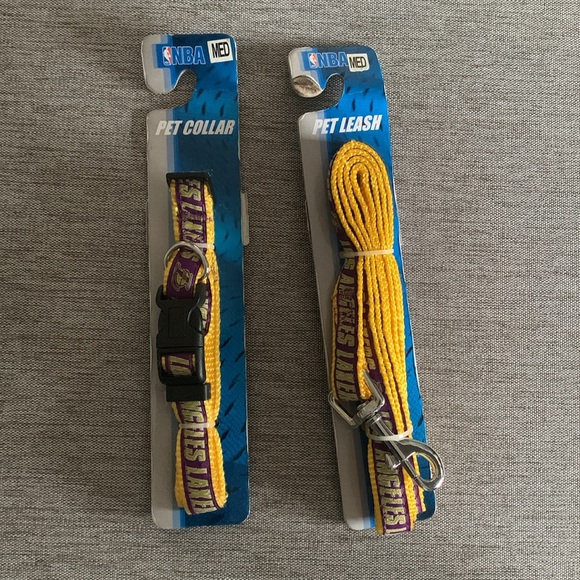 Pets First LA Lakers Dog Collar and Leash - Picture 14 of 14